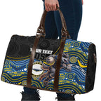 Custom Cowboys Travel Bag Cattle Dog Mascot With Aboriginal Indigenous