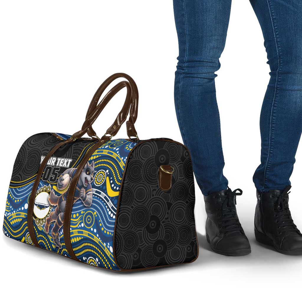 Custom Cowboys Travel Bag Cattle Dog Mascot With Aboriginal Indigenous
