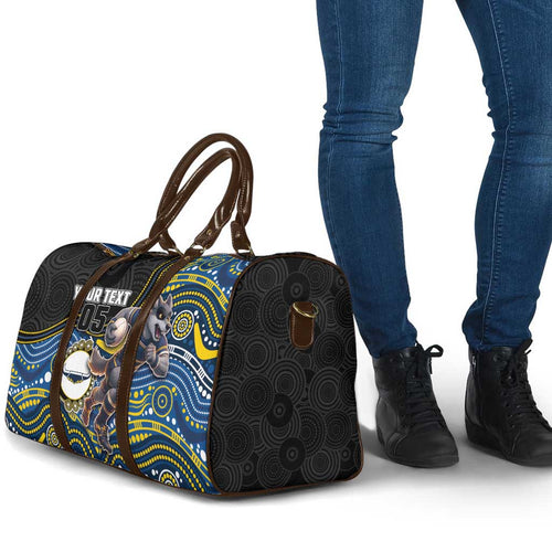 Custom Cowboys Travel Bag Cattle Dog Mascot With Aboriginal Indigenous