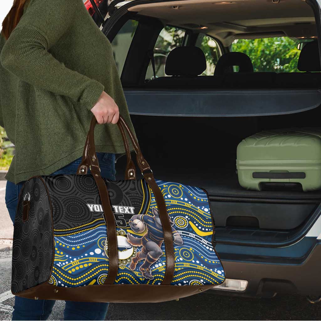 Custom Cowboys Travel Bag Cattle Dog Mascot With Aboriginal Indigenous