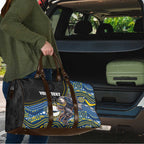 Custom Cowboys Travel Bag Cattle Dog Mascot With Aboriginal Indigenous