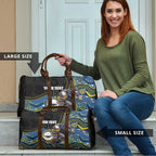 Custom Cowboys Travel Bag Cattle Dog Mascot With Aboriginal Indigenous