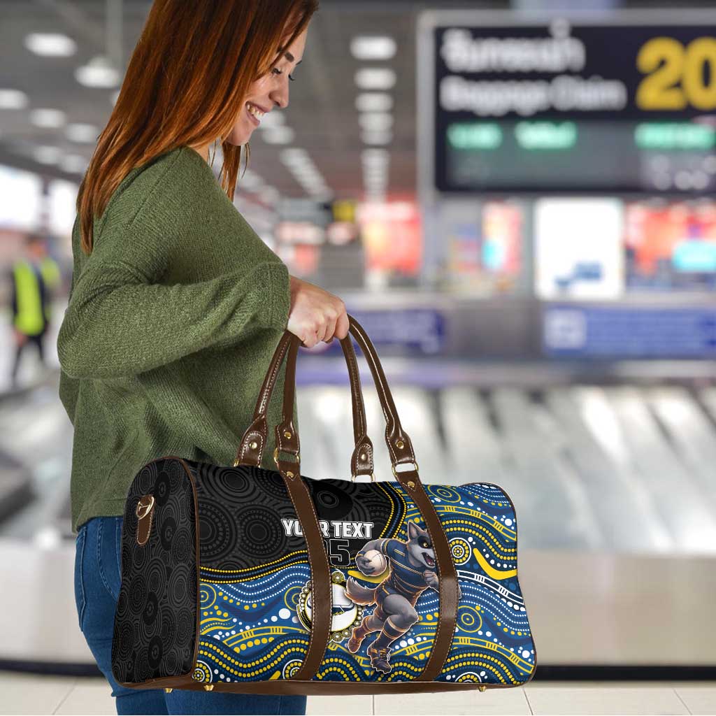 Custom Cowboys Travel Bag Cattle Dog Mascot With Aboriginal Indigenous