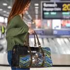 Custom Cowboys Travel Bag Cattle Dog Mascot With Aboriginal Indigenous