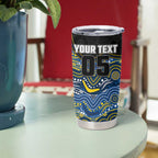 Custom Cowboys Tumbler Cup Cattle Dog Mascot With Aboriginal Indigenous