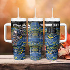 Custom Cowboys Tumbler With Handle Cattle Dog Mascot With Aboriginal Indigenous