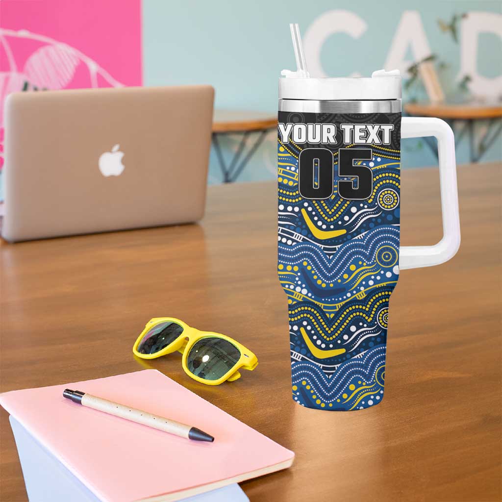 Custom Cowboys Tumbler With Handle Cattle Dog Mascot With Aboriginal Indigenous