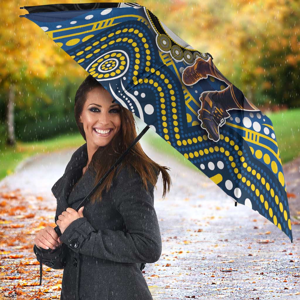 Custom Cowboys Umbrella Cattle Dog Mascot With Aboriginal Indigenous