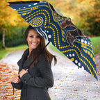 Custom Cowboys Umbrella Cattle Dog Mascot With Aboriginal Indigenous