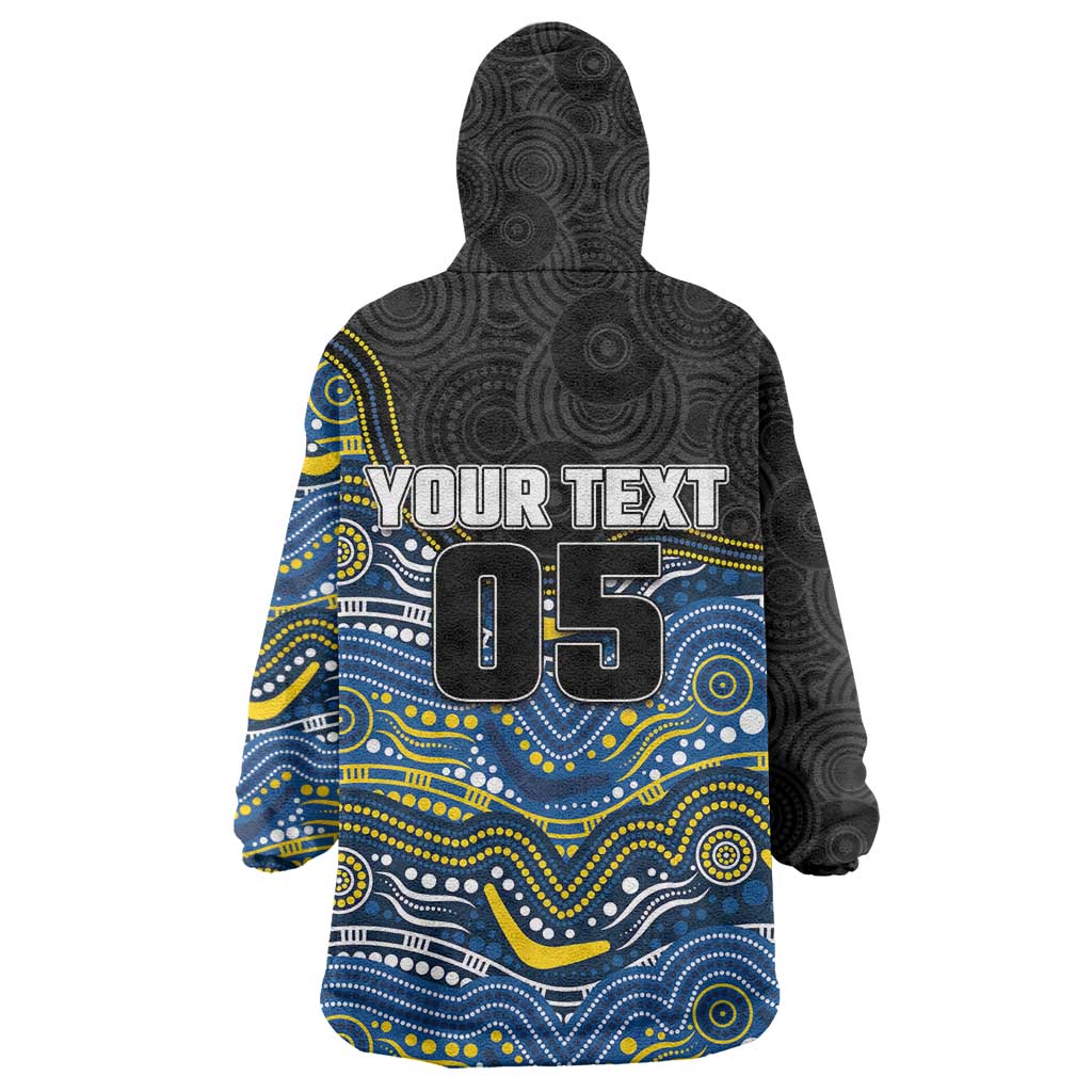 Custom Cowboys Wearable Blanket Hoodie Cattle Dog Mascot With Aboriginal Indigenous