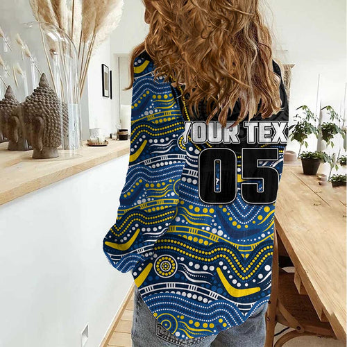 Custom Cowboys Women Casual Shirt Cattle Dog Mascot With Aboriginal Indigenous
