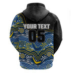 Custom Cowboys Zip Hoodie Cattle Dog Mascot With Aboriginal Indigenous