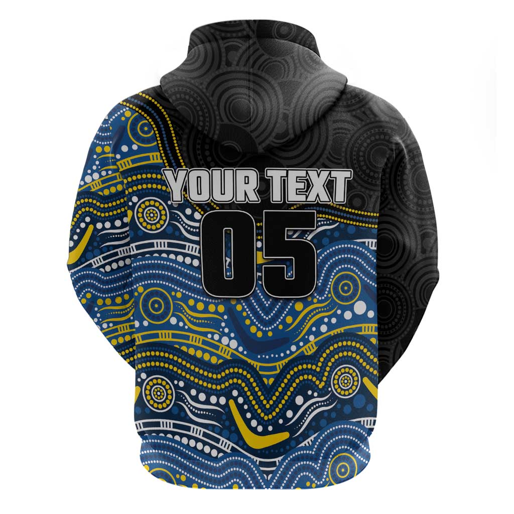 Custom Cowboys Zip Hoodie Cattle Dog Mascot With Aboriginal Indigenous