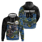 Custom Cowboys Zip Hoodie Cattle Dog Mascot With Aboriginal Indigenous