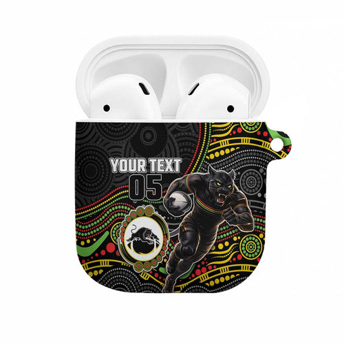 Custom Panthers AirPods Case Warrior Mascot With Aboriginal Indigenous