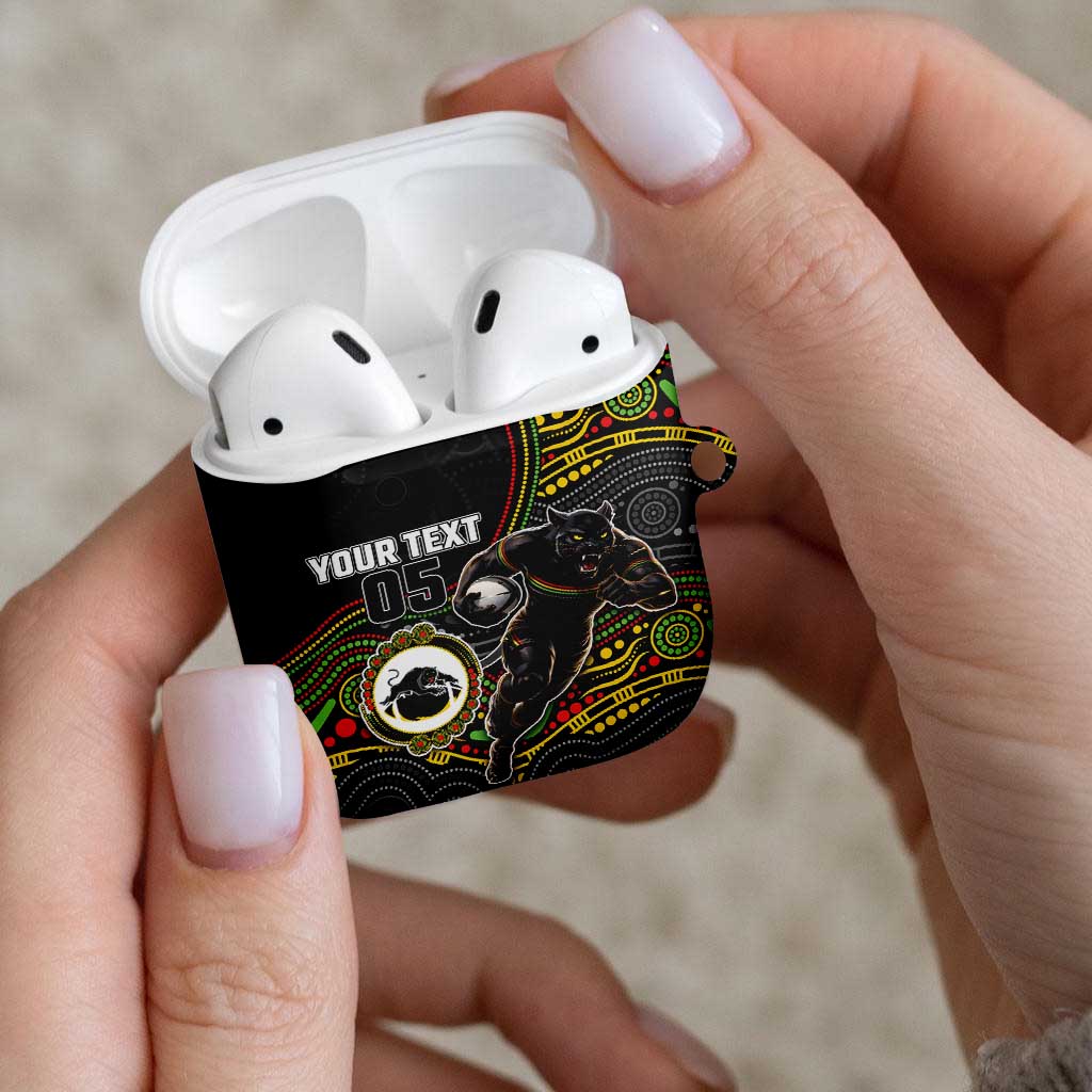Custom Panthers AirPods Case Warrior Mascot With Aboriginal Indigenous