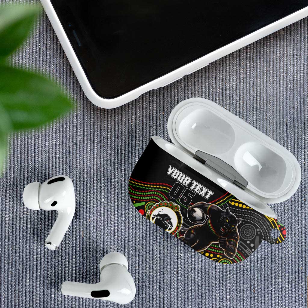 Custom Panthers AirPods Case Warrior Mascot With Aboriginal Indigenous