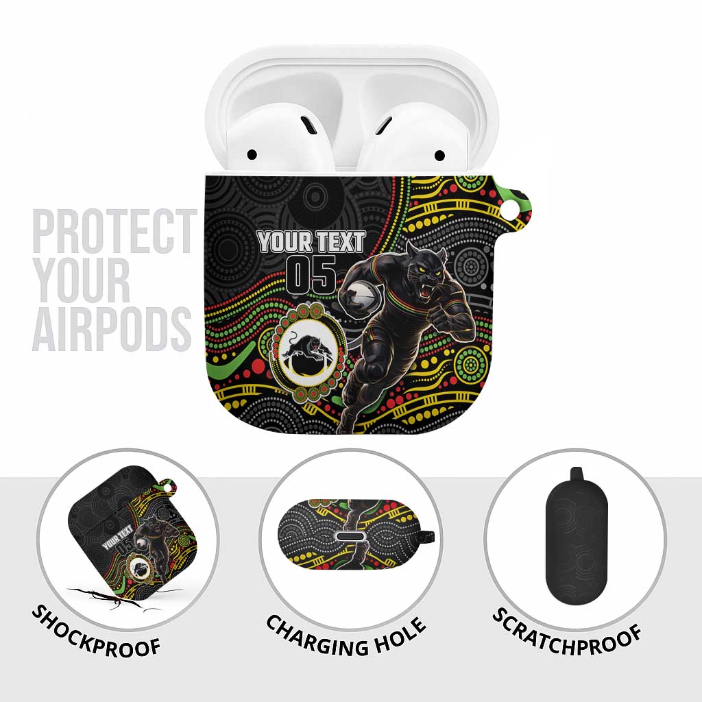 Custom Panthers AirPods Case Warrior Mascot With Aboriginal Indigenous