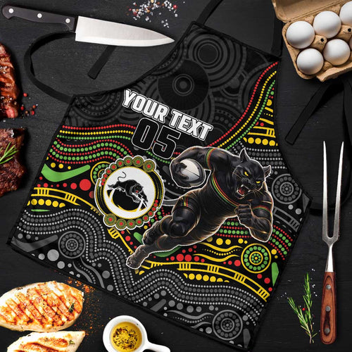Custom Panthers Apron Warrior Mascot With Aboriginal Indigenous