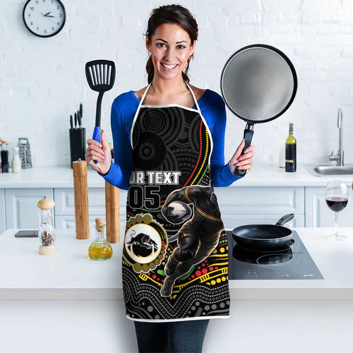 Custom Panthers Apron Warrior Mascot With Aboriginal Indigenous