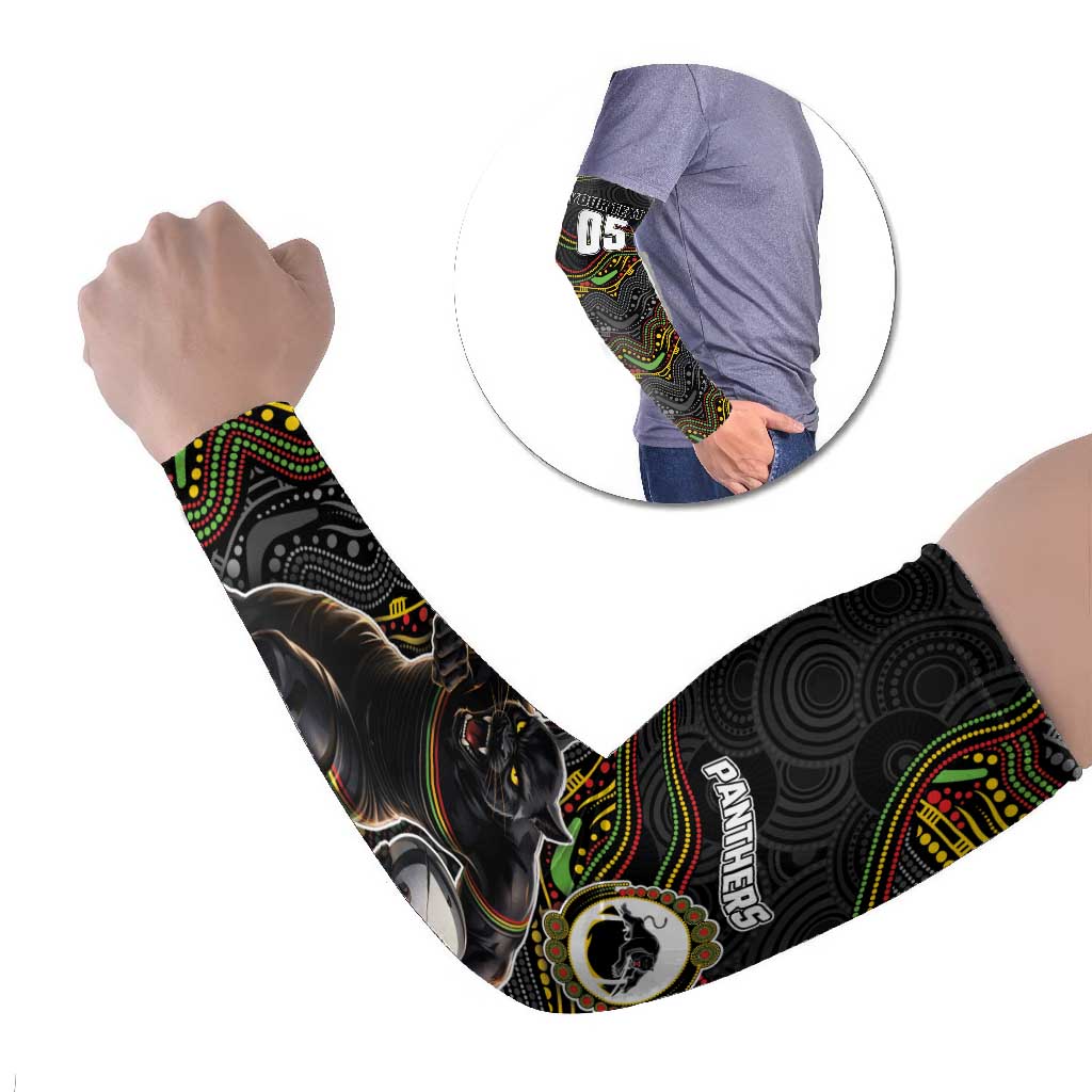 Custom Panthers Arm Sleeves Warrior Mascot With Aboriginal Indigenous