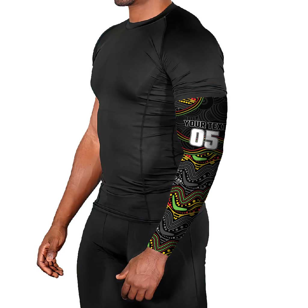Custom Panthers Arm Sleeves Warrior Mascot With Aboriginal Indigenous