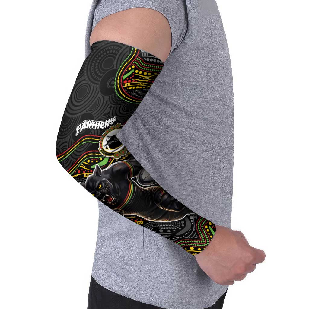 Custom Panthers Arm Sleeves Warrior Mascot With Aboriginal Indigenous