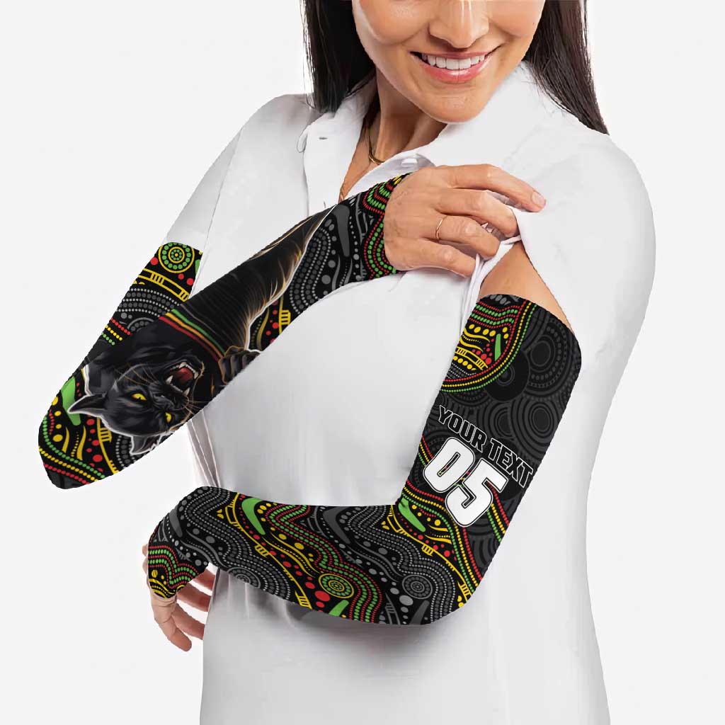 Custom Panthers Arm Sleeves Warrior Mascot With Aboriginal Indigenous