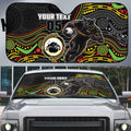 Custom Panthers Auto Sun Shade Warrior Mascot With Aboriginal Indigenous