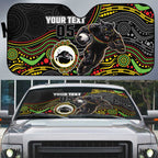 Custom Panthers Auto Sun Shade Warrior Mascot With Aboriginal Indigenous