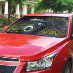 Custom Panthers Auto Sun Shade Warrior Mascot With Aboriginal Indigenous