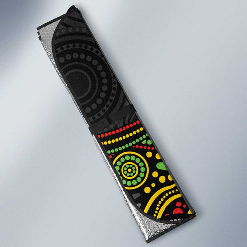 Custom Panthers Auto Sun Shade Warrior Mascot With Aboriginal Indigenous