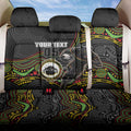 Custom Panthers Back Car Seat Cover Warrior Mascot With Aboriginal Indigenous
