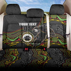 Custom Panthers Back Car Seat Cover Warrior Mascot With Aboriginal Indigenous