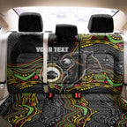 Custom Panthers Back Car Seat Cover Warrior Mascot With Aboriginal Indigenous