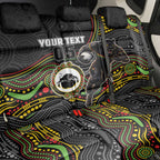 Custom Panthers Back Car Seat Cover Warrior Mascot With Aboriginal Indigenous