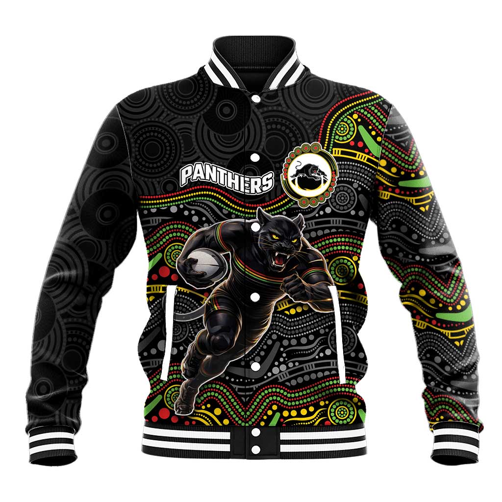 Custom Panthers Baseball Jacket Warrior Mascot With Aboriginal Indigenous