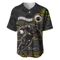 Custom Panthers Baseball Jersey Warrior Mascot With Aboriginal Indigenous