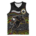 Custom Panthers Basketball Jersey Warrior Mascot With Aboriginal Indigenous
