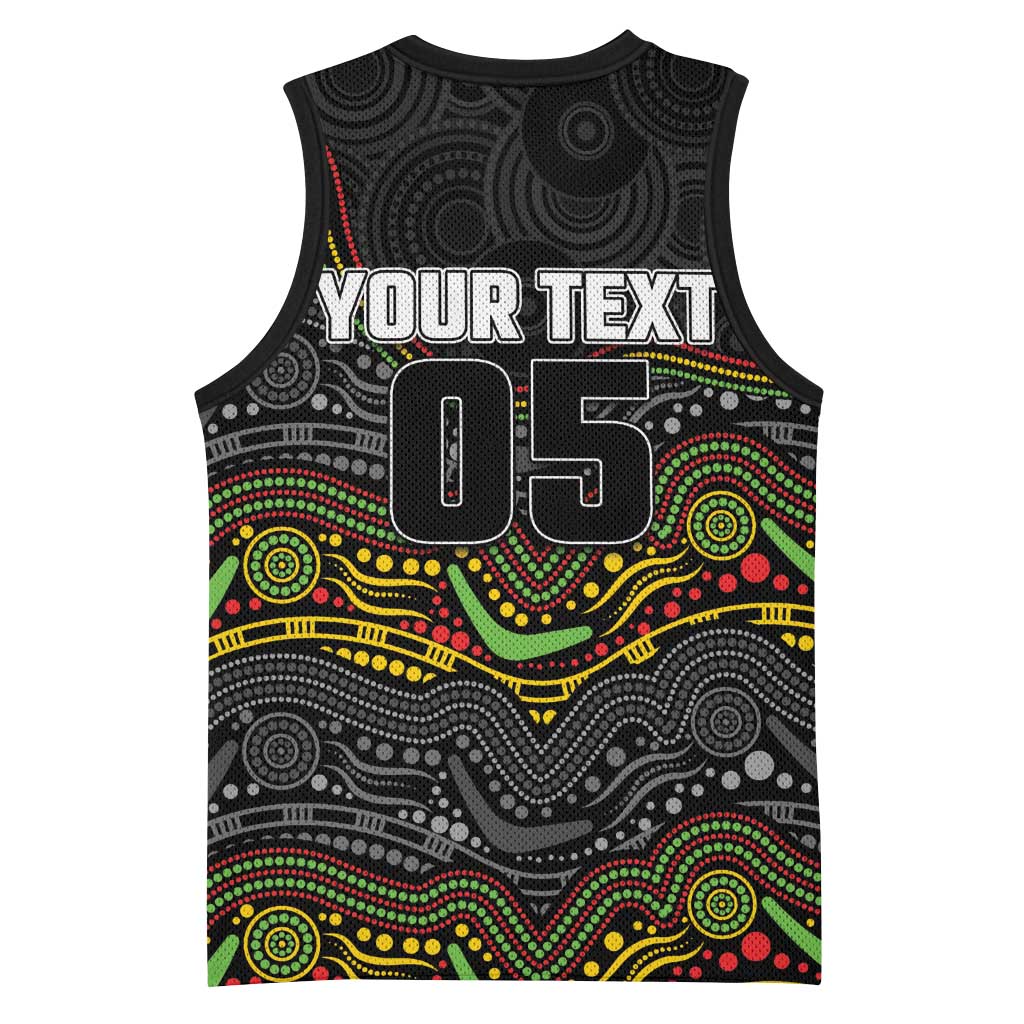 Custom Panthers Basketball Jersey Warrior Mascot With Aboriginal Indigenous