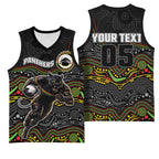 Custom Panthers Basketball Jersey Warrior Mascot With Aboriginal Indigenous