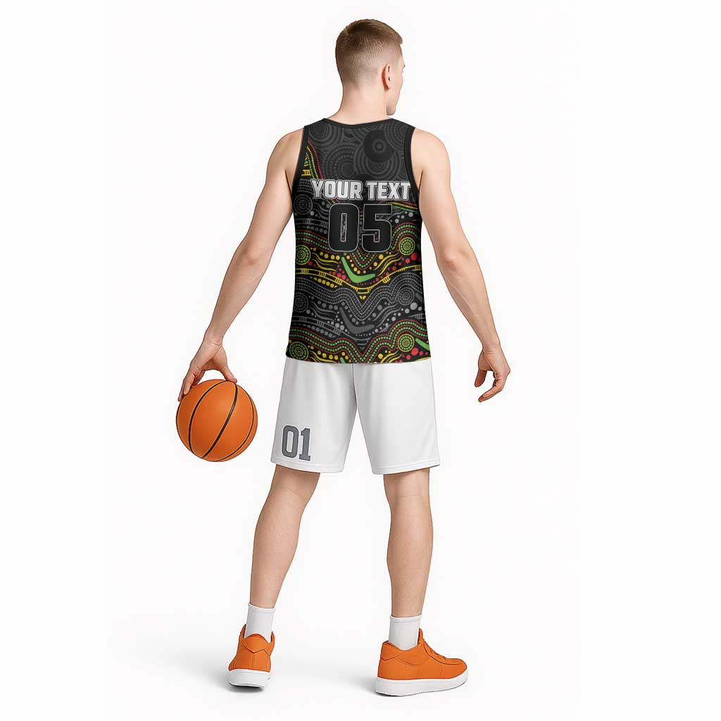 Custom Panthers Basketball Jersey Warrior Mascot With Aboriginal Indigenous