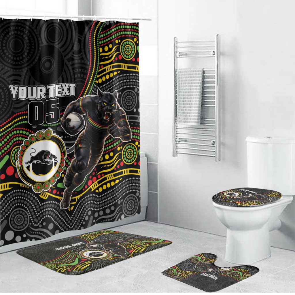 Custom Panthers Bathroom Set Warrior Mascot With Aboriginal Indigenous