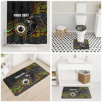 Custom Panthers Bathroom Set Warrior Mascot With Aboriginal Indigenous