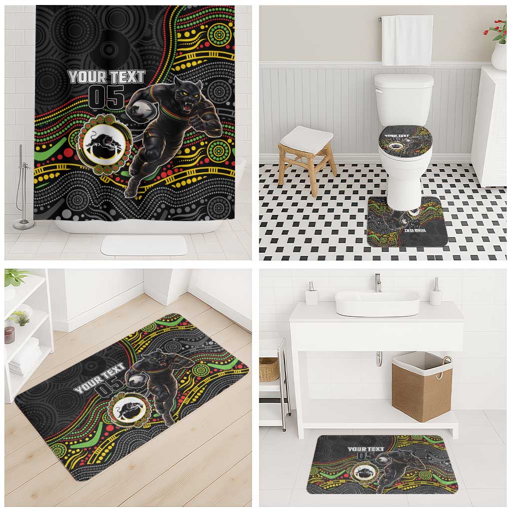 Custom Panthers Bathroom Set Warrior Mascot With Aboriginal Indigenous