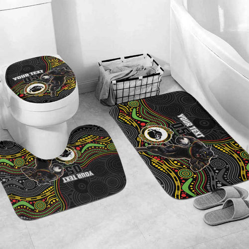Custom Panthers Bathroom Set Warrior Mascot With Aboriginal Indigenous