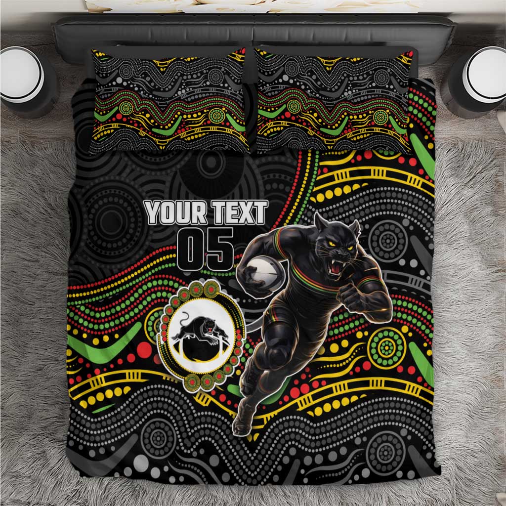 Custom Panthers Bedding Set Warrior Mascot With Aboriginal Indigenous