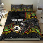 Custom Panthers Bedding Set Warrior Mascot With Aboriginal Indigenous