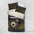 Custom Panthers Bedding Set Warrior Mascot With Aboriginal Indigenous