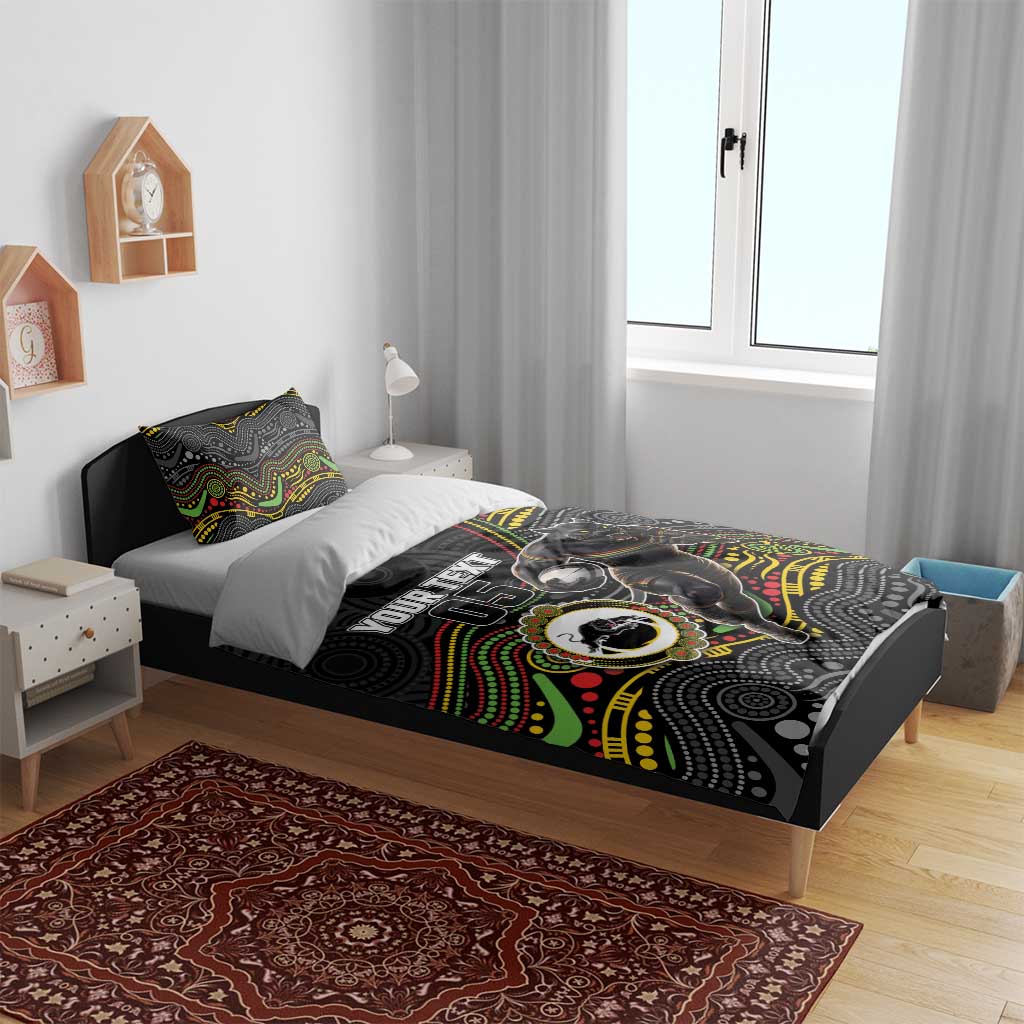 Custom Panthers Bedding Set Warrior Mascot With Aboriginal Indigenous